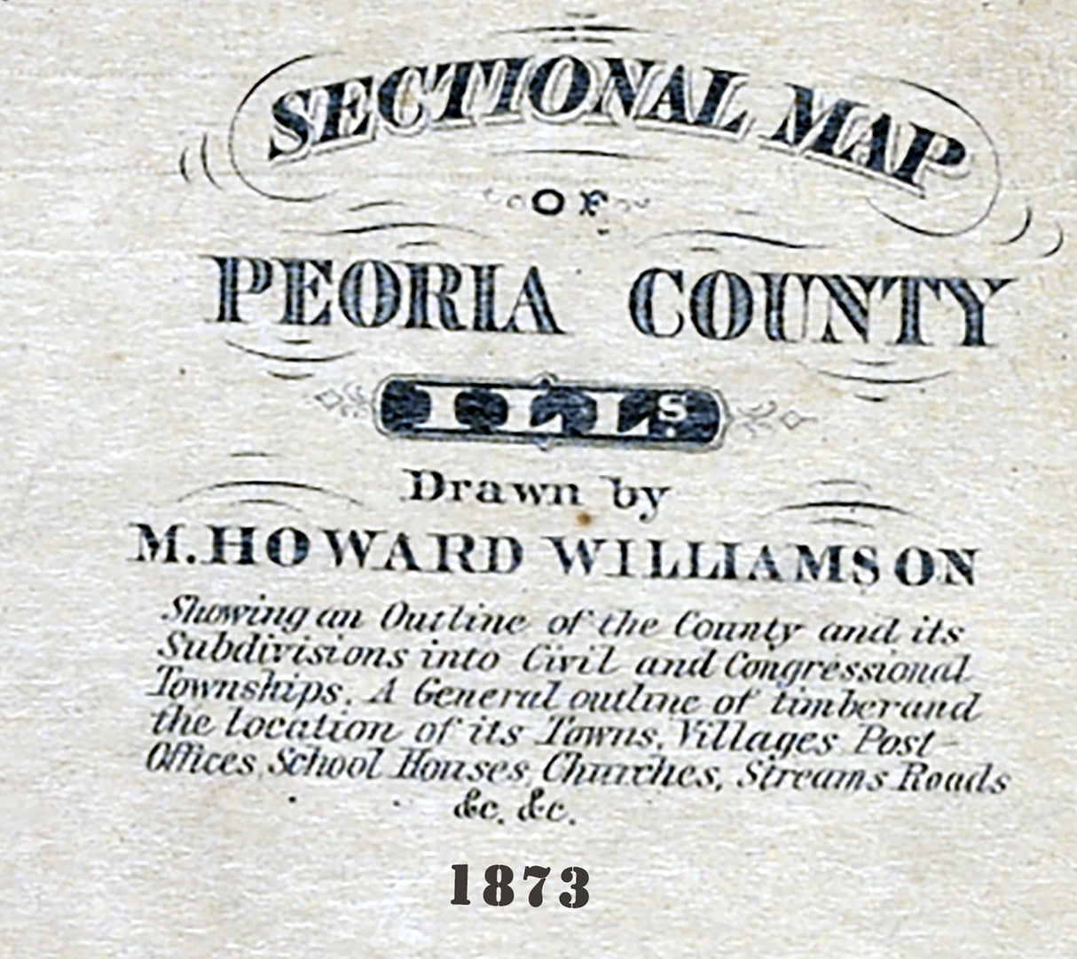 1873 Map of Peoria County Illinois