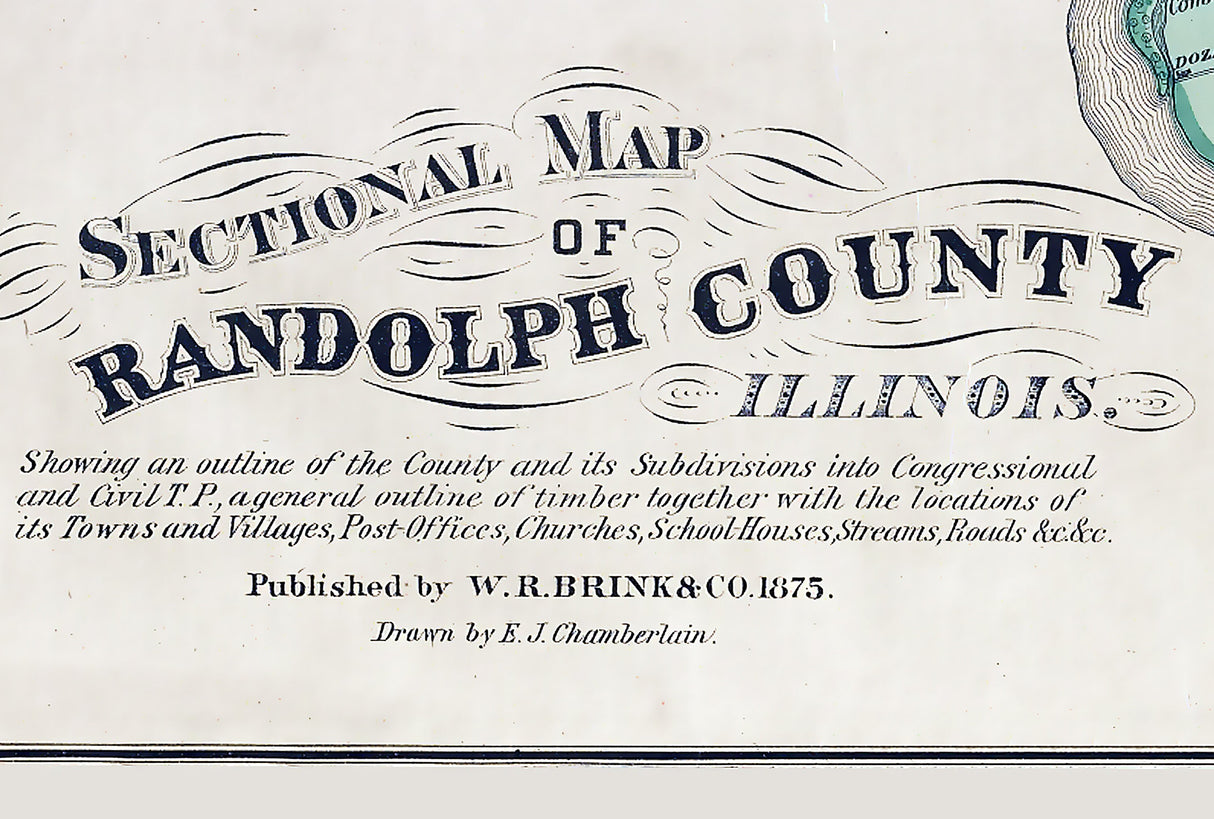 1875 Map of Randolph County Illinois