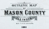 1891 Map of Mason County Illinois