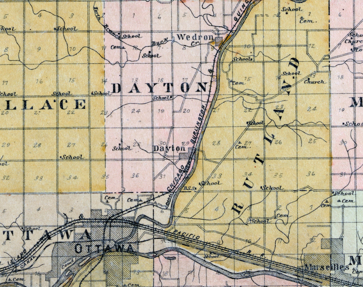 1906 Map of La Salle County Illinois