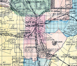1880 Map of Los Angeles County California