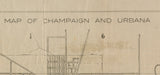 1910 Map of Champaign and Urbana Illinois