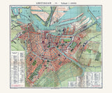 1912 Map of Amsterdam Netherlands