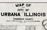 1916 Map of Urbana Illinois