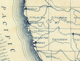 1917 Map of Mendocino County California