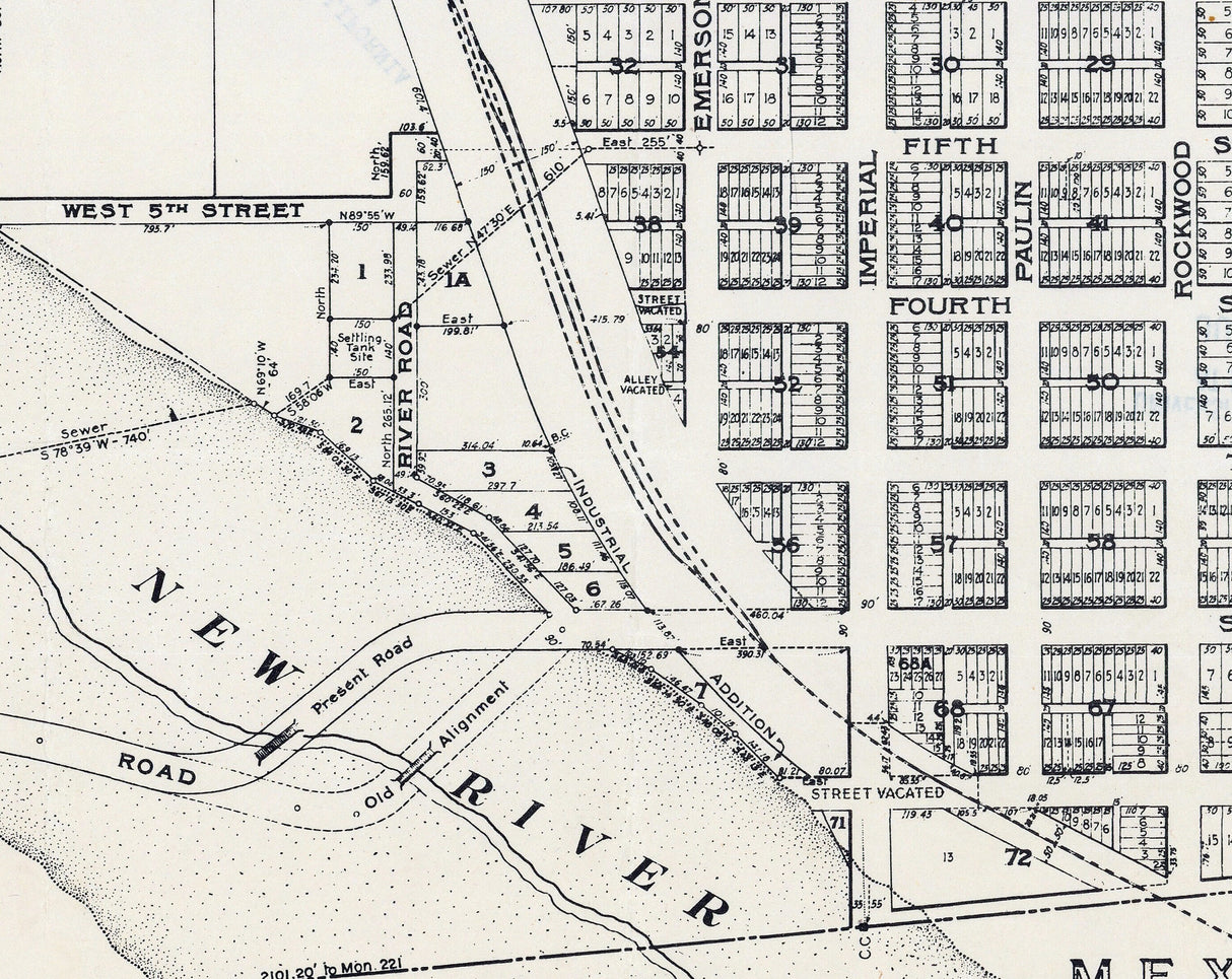 1920 Map of Calexico Imperial County California