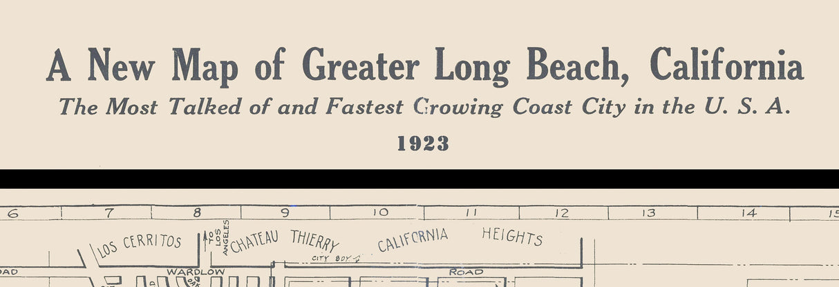 1923 Map of Long Beach California