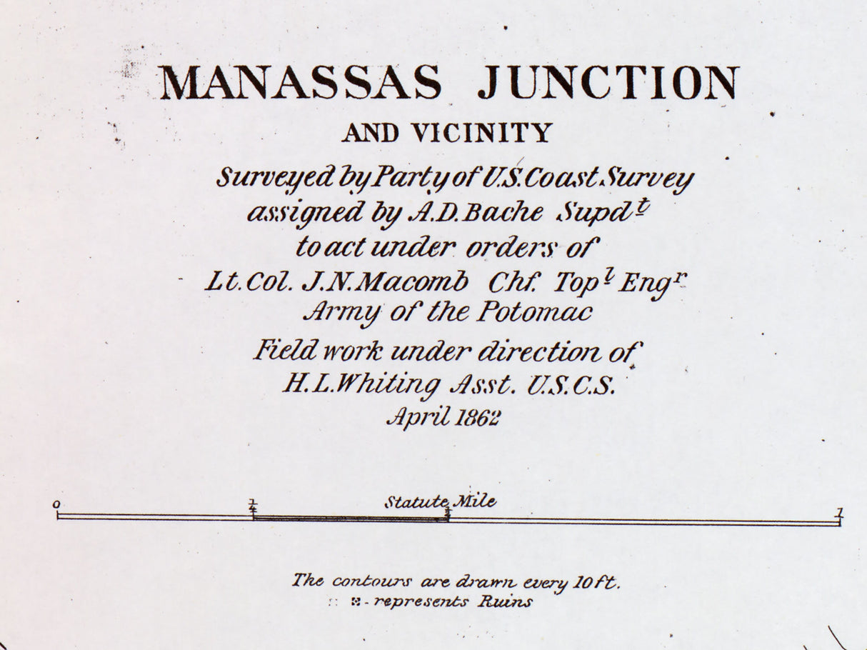 1862 Map of Manassas Junction Virginia