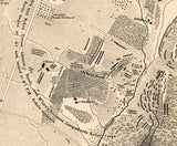1864 Map of the Gettysburg Pennsylvania Battlefield