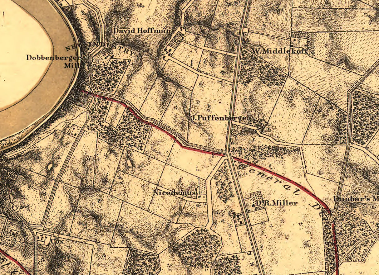 1867 Map of Antietam Maryland