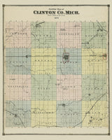 1873 Map of Clinton County Michigan