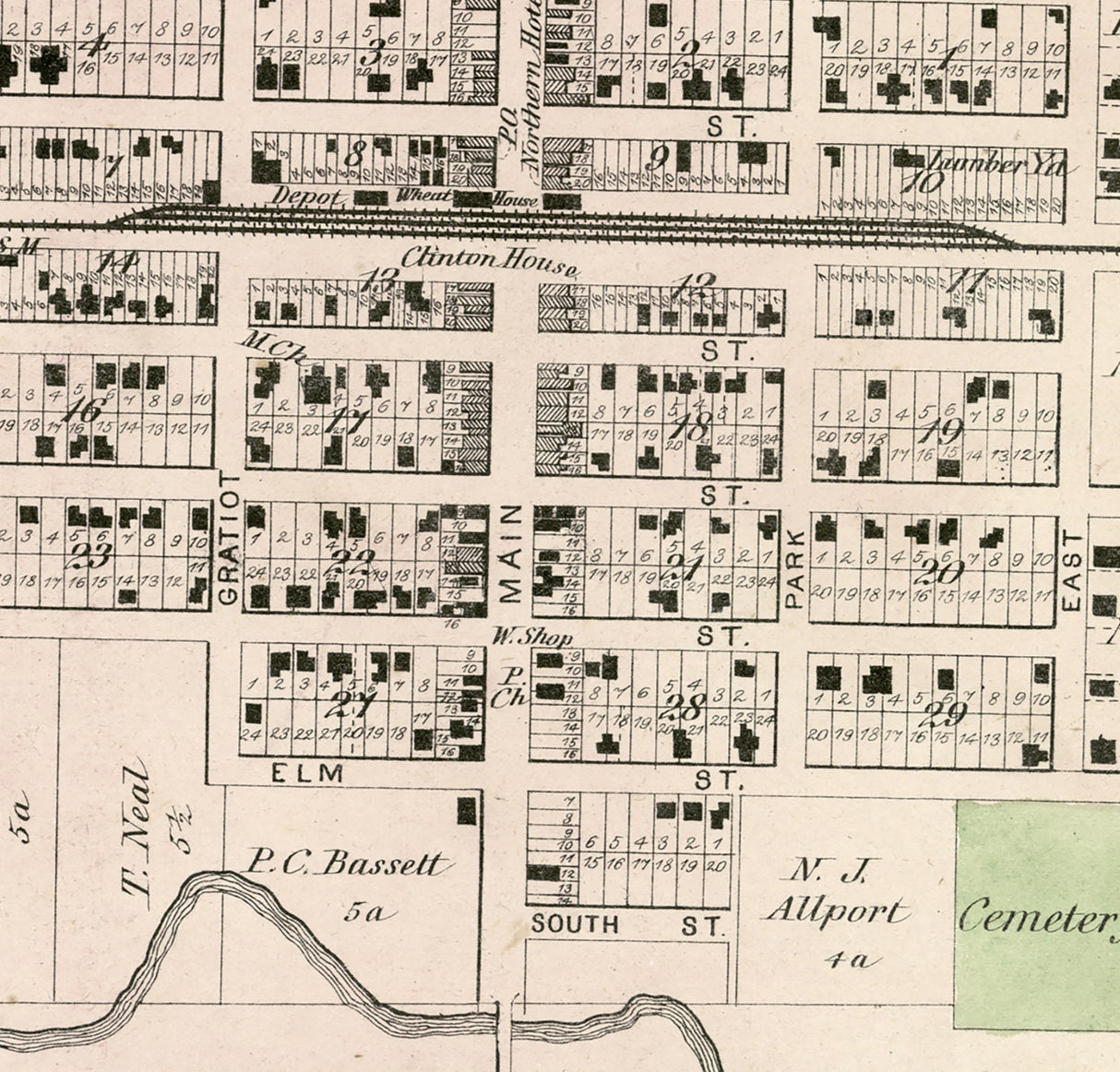 1873 Map of Ovid Clinton County Michigan