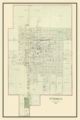 1873 Map of St Johns Clinton County Michigan