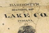 1874 Map of Lake County Indiana