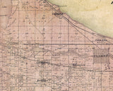 1874 Map of Lake County Indiana