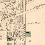 1877 Map of Tittabawassee Freelands Station Saginaw County Michigan