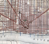 1893 Map of Detroit Wayne County Michigan