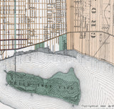 1893 Map of Detroit Wayne County Michigan