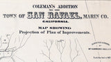 1880 Map of San Rafael Marin County California