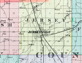 1893 Map of Greene and Jersey County Illinois