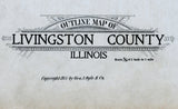 1911 Map of Livingston County Illinois