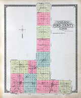 1916 Map of Ford County Illinois