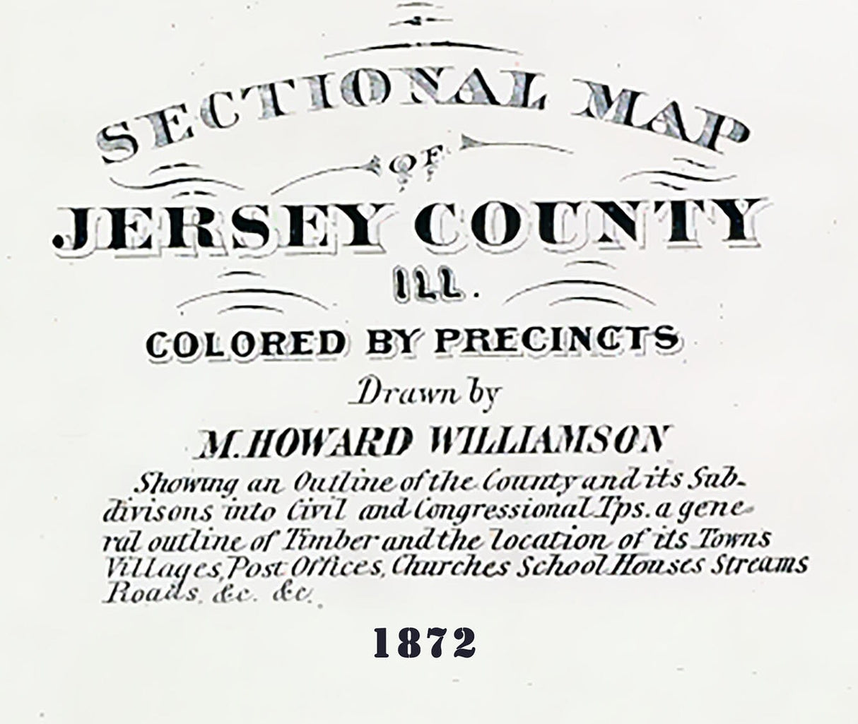 1872 Map of Jersey County Illinois