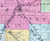 1872 Map of Jersey County Illinois