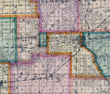 1875 Map of Vermilion County Illinois