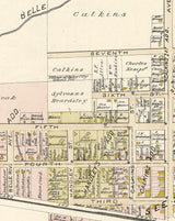 1893 Map of Imlay City Lapeer County Michigan