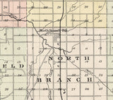 1893 Map of Lapeer County Michigan