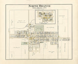 1893 Map of North Branch Lapeer County Michigan