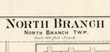 1893 Map of North Branch Lapeer County Michigan