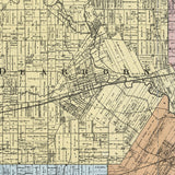 1893 Map of Wayne County Michigan