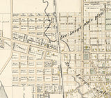 1893 Town Map of Lapeer Lapeer County Michigan