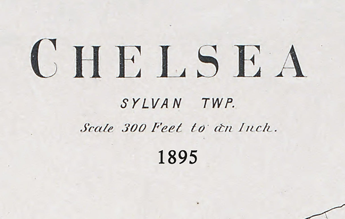 1895 Map of Chelsea Washtenaw County Michigan