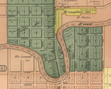 1895 Map of Corunna Shiawassee County Michigan