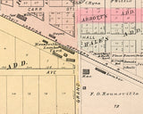 1895 Map of Fowlerville Livingston County Michigan