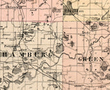 1895 Map of Livingston County Michigan