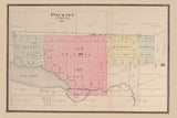 1895 Map of Pinckney Livingston County Michigan Mill Pond