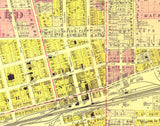 1890 Map of Union City Indiana and Ohio