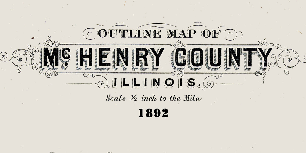 1892 Map of McHenry County Illinois