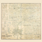 1895 Farm Line Map of Cass County Indiana