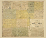 1900 Farm Line Map of White County Indiana