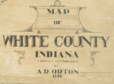 1900 Farm Line Map of White County Indiana