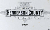 1900 Map of Henderson County Illinois