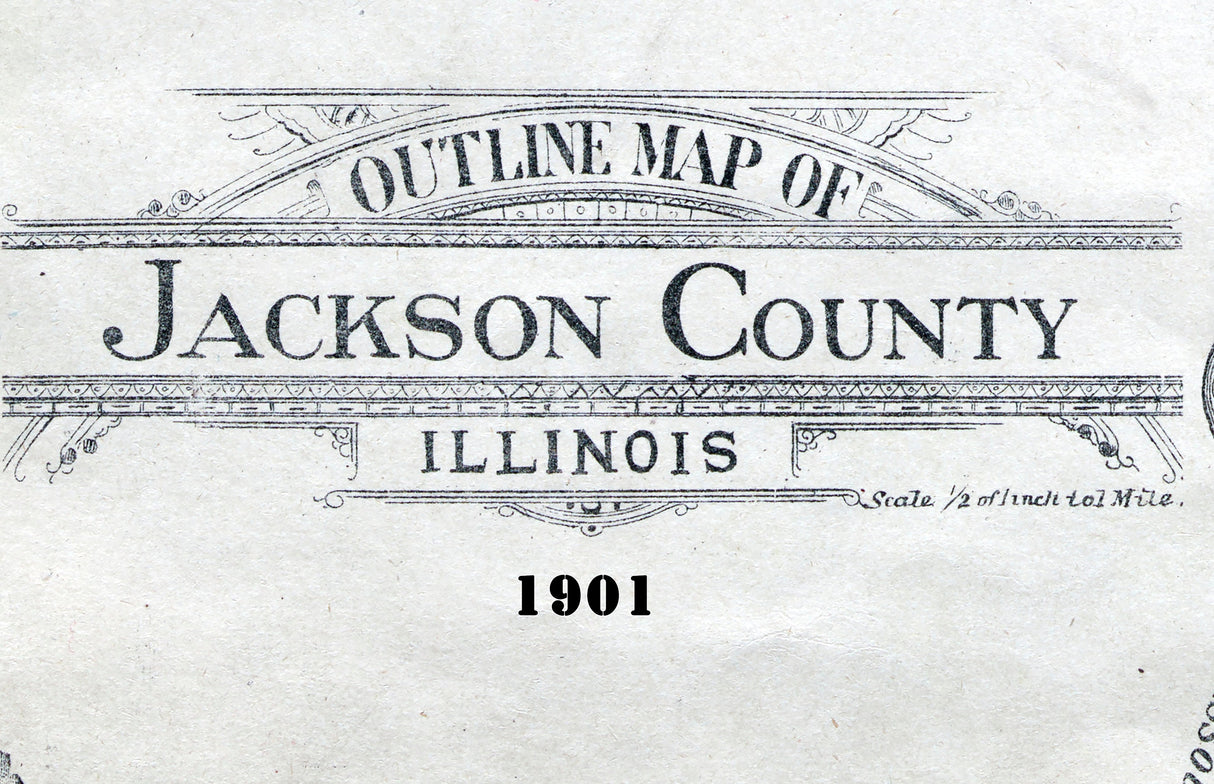 1901 Map of Jackson County Illinois