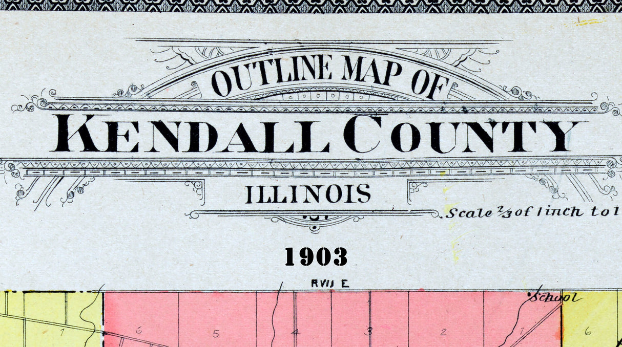 1903 Map of Kendall County Illinois