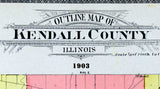 1903 Map of Kendall County Illinois