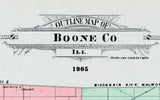 1905 Map of Boone County Illinois